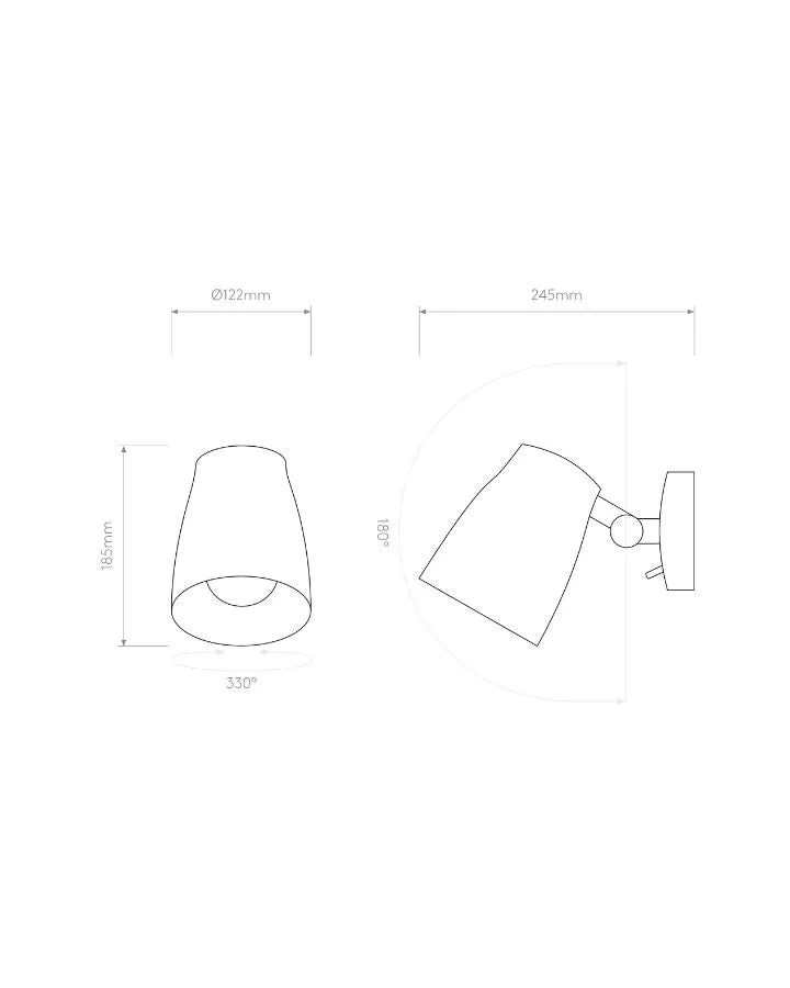 Modern Adjustable Metallic Wall Light