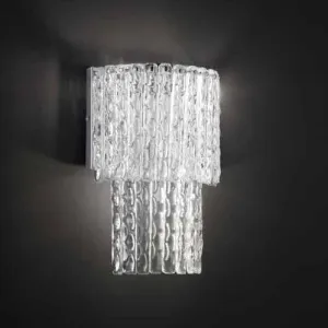 Modern Textured Clear Glass Wall Lamp