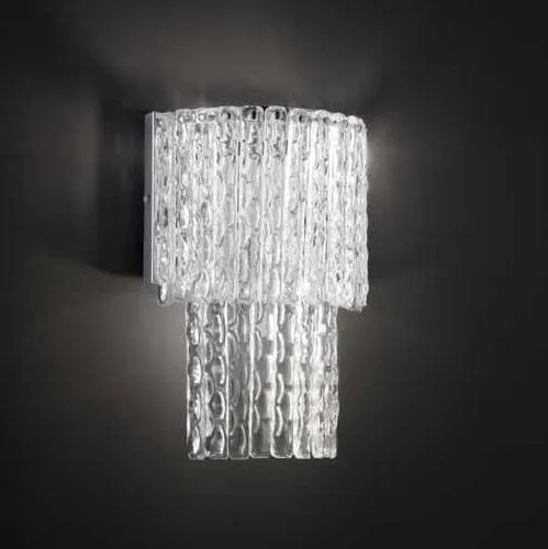 Modern Textured Clear Glass Wall Lamp
