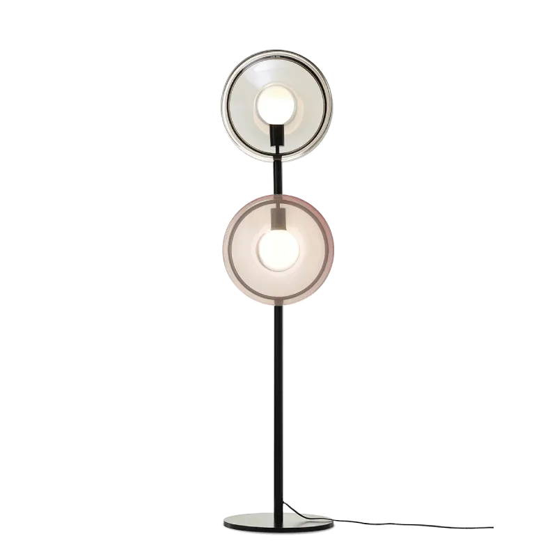 Mouth-Blown Double Glass Floor Lamp | Lens