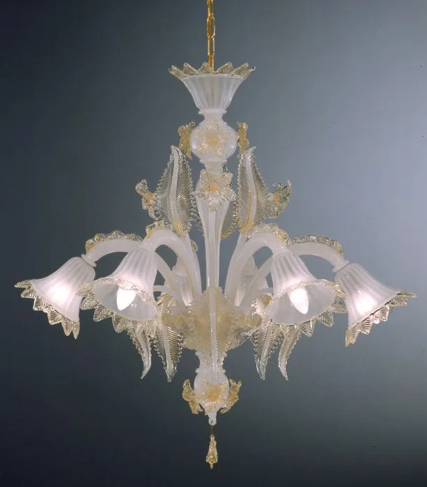 Murano 6-Light Gold Chandelier