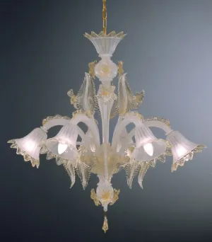Murano 6-Light Gold Chandelier