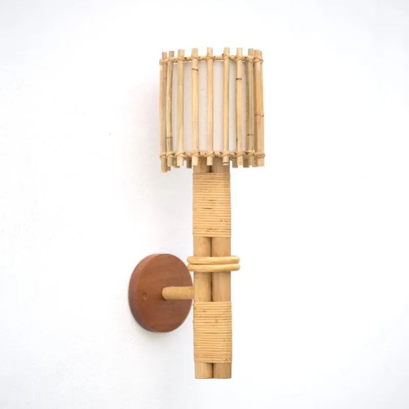 Natural Rattan Wall Light