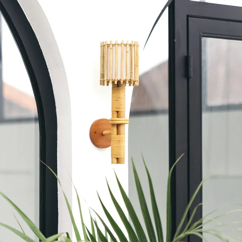 Natural Rattan Wall Light