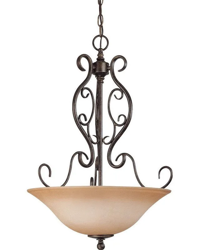 Nuvo Lighting 60-1507 Three Light Chandelier in Golden Umber Finish