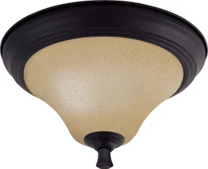 Nuvo Lighting 60-1725 Dakota Collection One Light Flush Ceiling Mount in Mountain Lodge Bronze Finish