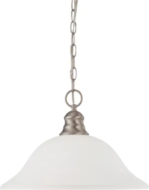 Nuvo Lighting 60-3308 Signature Collection One Light Energy Star Efficient GU24 Hanging Pendant Chandelier in Brushed Nickel Finish