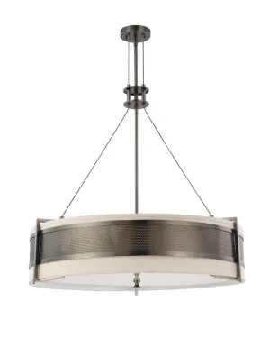 Nuvo Lighting 60-4034 Diesel Collection Six Light Energy Star Efficient Fluorescent GU24 Pendant Chandelier in Hazel Bronze Finish