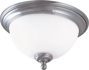 Nuvo Lighting 60-42565LED Glenwood Collection Two Light Energy Star Rated GU24 Flush Ceiling Mount in Brushed Nickel Finish