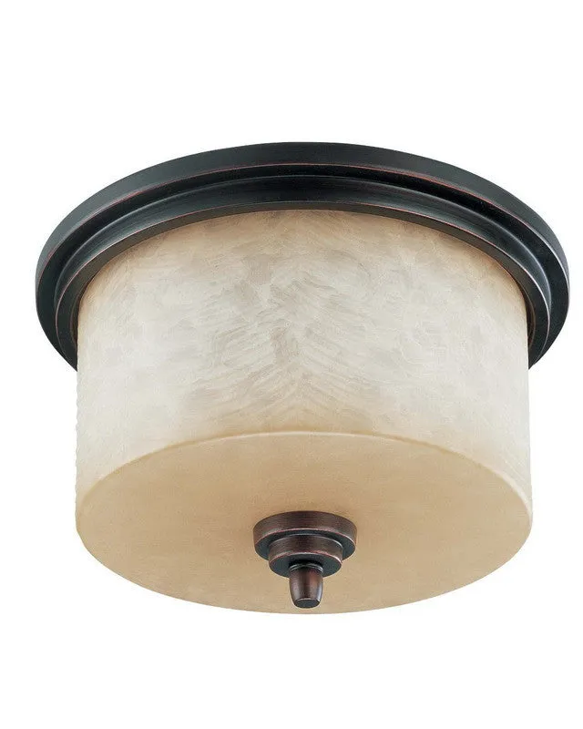 Nuvo Lighting 60-43851LED Lucern Collection Three Light Energy Star Efficient GU24 Flush Ceiling Mount in Patina Bronze Finish