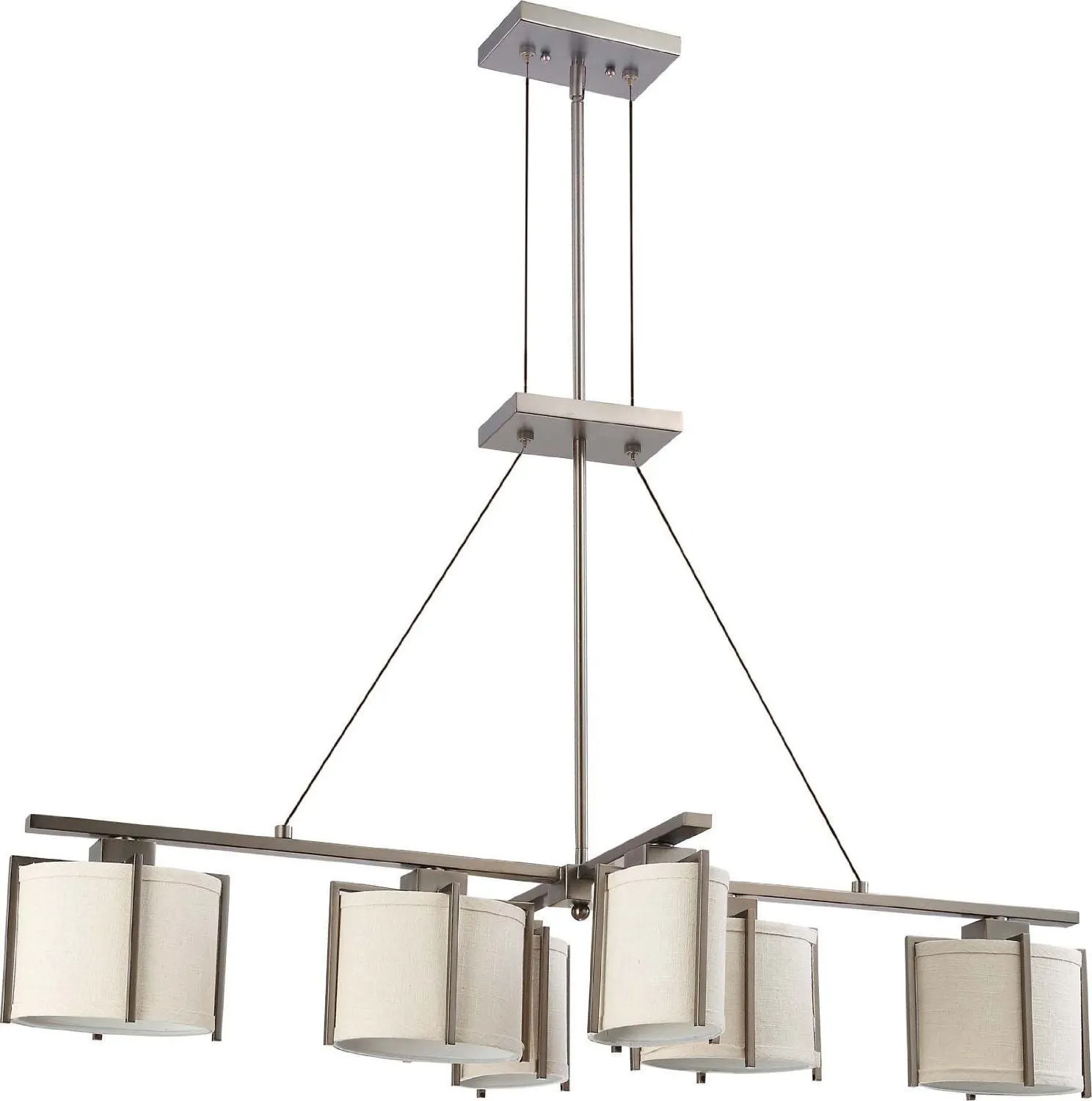 Nuvo Lighting 60-4461 Portia Collection Six Light Hanging Pendant Chandelier in Hazel Bronze Finish