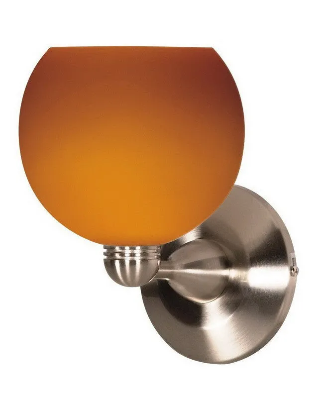 Nuvo Lighting 60-693 One Light Wall Sconce in Brushed Nickel Finish and Butterscotch Sphere Glass