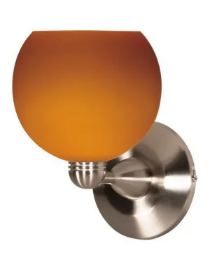 Nuvo Lighting 60-693 One Light Wall Sconce in Brushed Nickel Finish and Butterscotch Sphere Glass