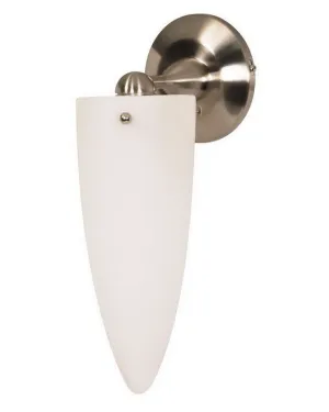 Nuvo Lighting 60-698 One Light Wall Sconce in Brushed Nickel Finish and Arctic White Cone Glass