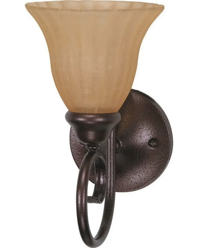 Nuvo Lighting 60-8624 Moulan Collection One Light GU24 Energy Saving Wall Sconce in Copper Bronze Finish
