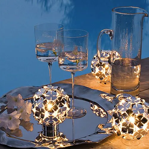 Ortenzia  Led Table Lamp With Gold-Plated Petals By Terzani