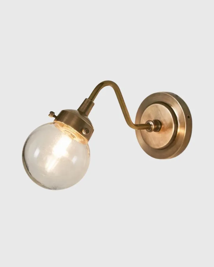 Outdoor Industrial Brass Wall Light