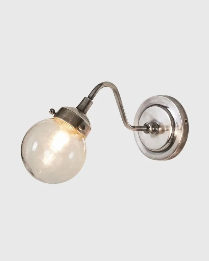 Outdoor Industrial Brass Wall Light