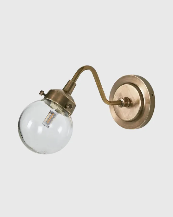 Outdoor Industrial Brass Wall Light