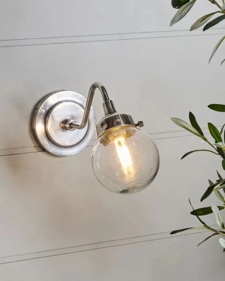Outdoor Industrial Brass Wall Light