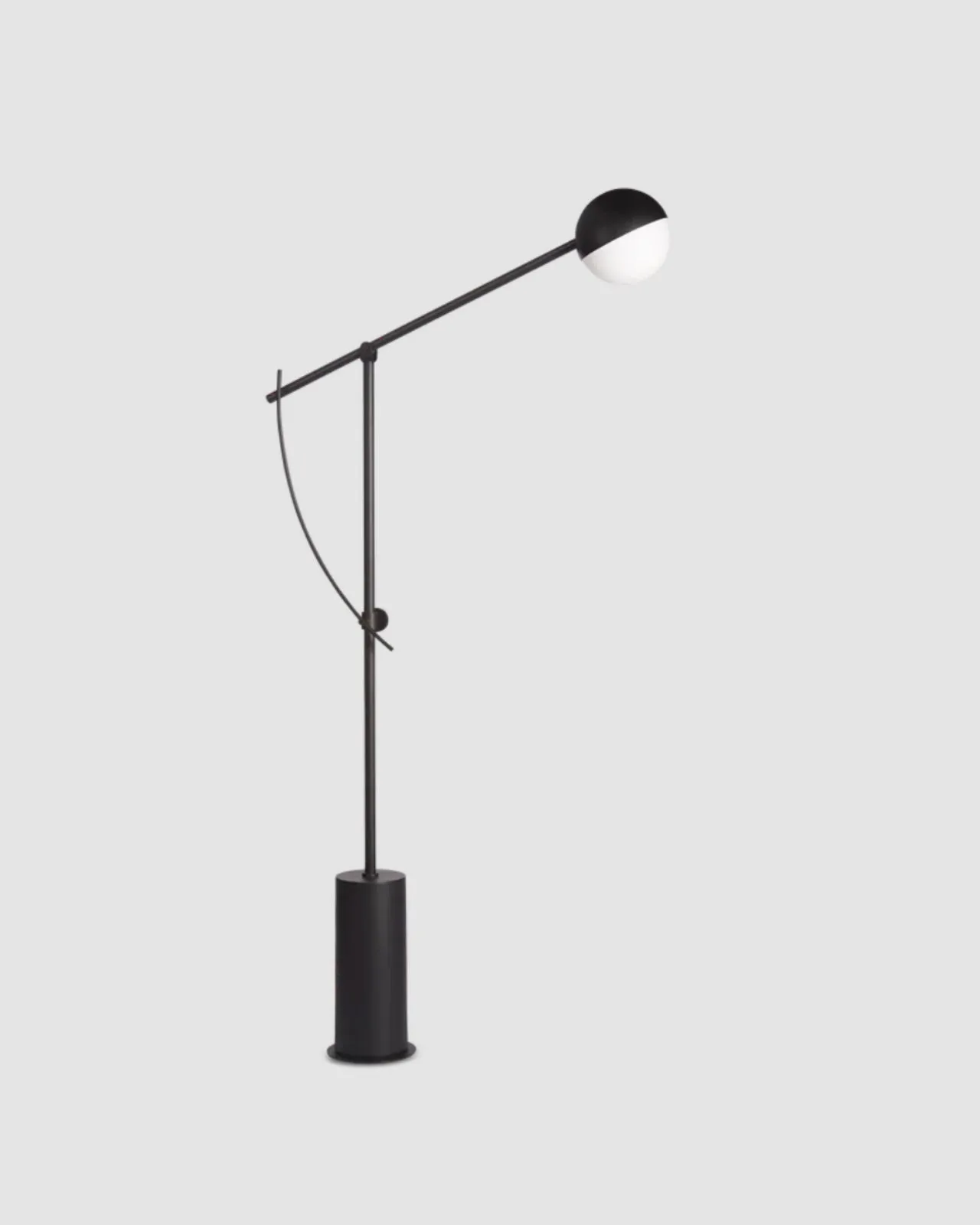 Pivoting Steel Matte Black Floor Lamp