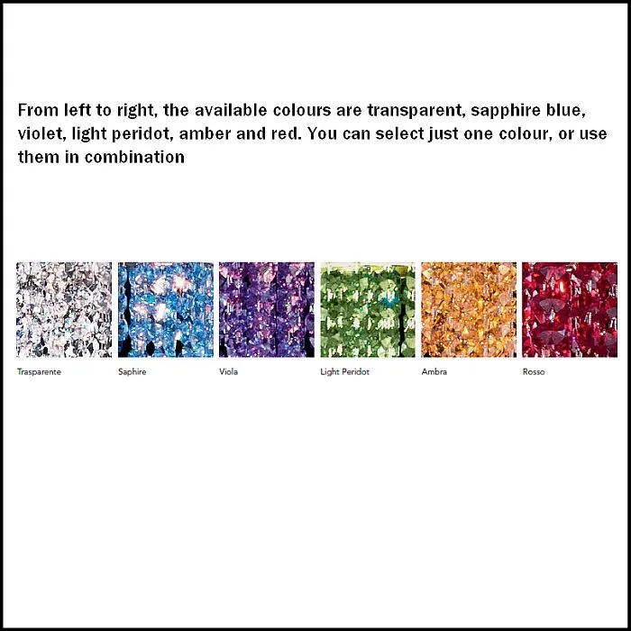 premium crystal pendant light with choice of 6 colours