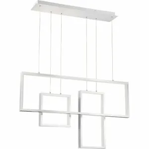 Quoizel Lighting ASH29637C Integrated LED Hanging Linear Pendant Chandelier in Brushed Aluminum Finish