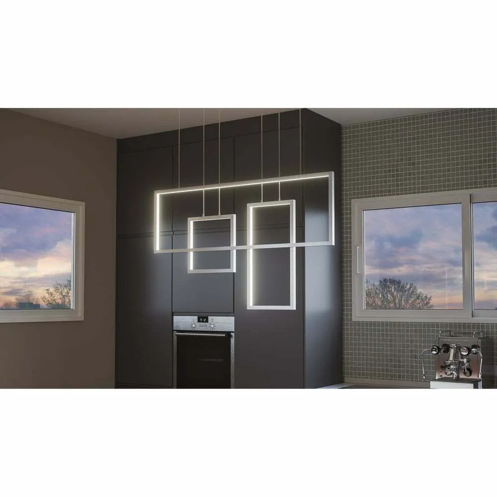 Quoizel Lighting ASH29637C Integrated LED Hanging Linear Pendant Chandelier in Brushed Aluminum Finish