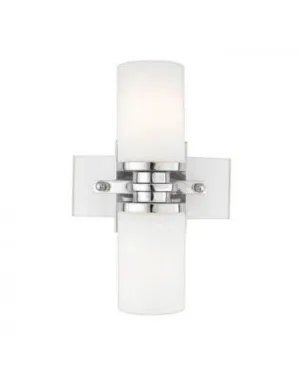 Quoizel Lighting HDS1003 Two Light Energy Efficient GU24 Fluorescent Wall Sconce in Satin Nickel Finish