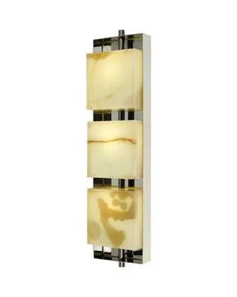 Quoizel Lighting HDS3962 Hospitality Collection Three Light Energy Saving Fluorescent Wall Fixuture in Stainless and Black Finish