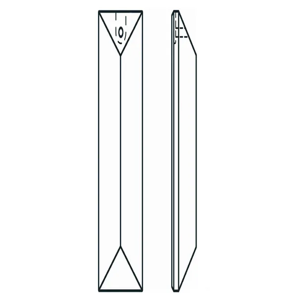Rectangular Classic Crystal 12-inch Clear Prism with One Hole on Top