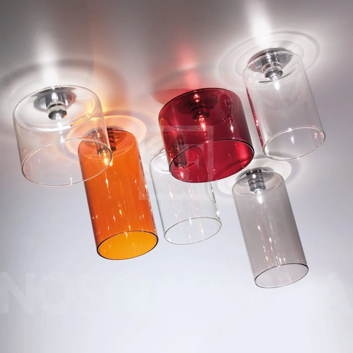Red, Orange Or Grey Spillray P1 Semi-Recessed Light By Axo Light