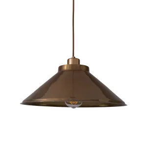 Rider Vintage Brass Pendant Light
