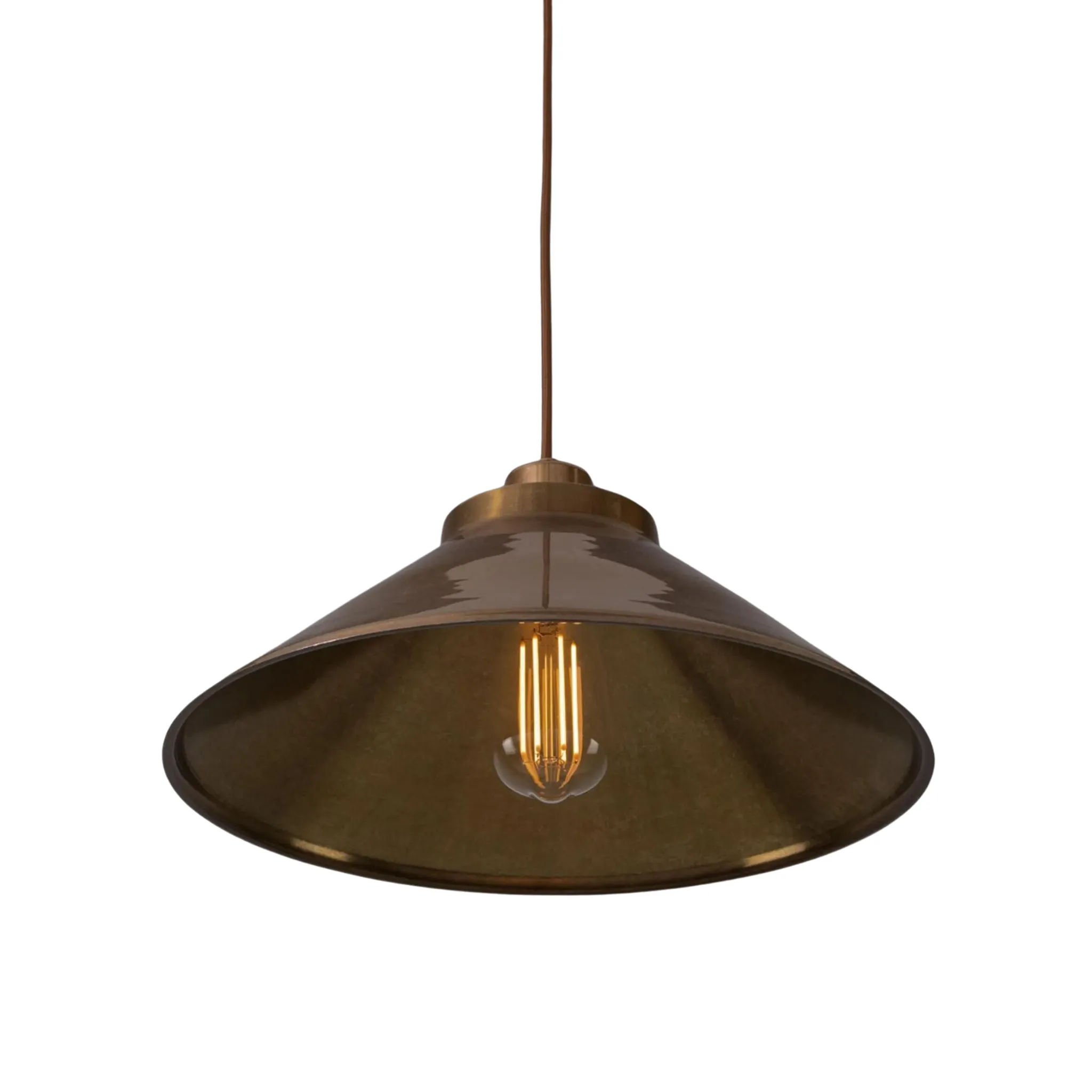 Rider Vintage Brass Pendant Light