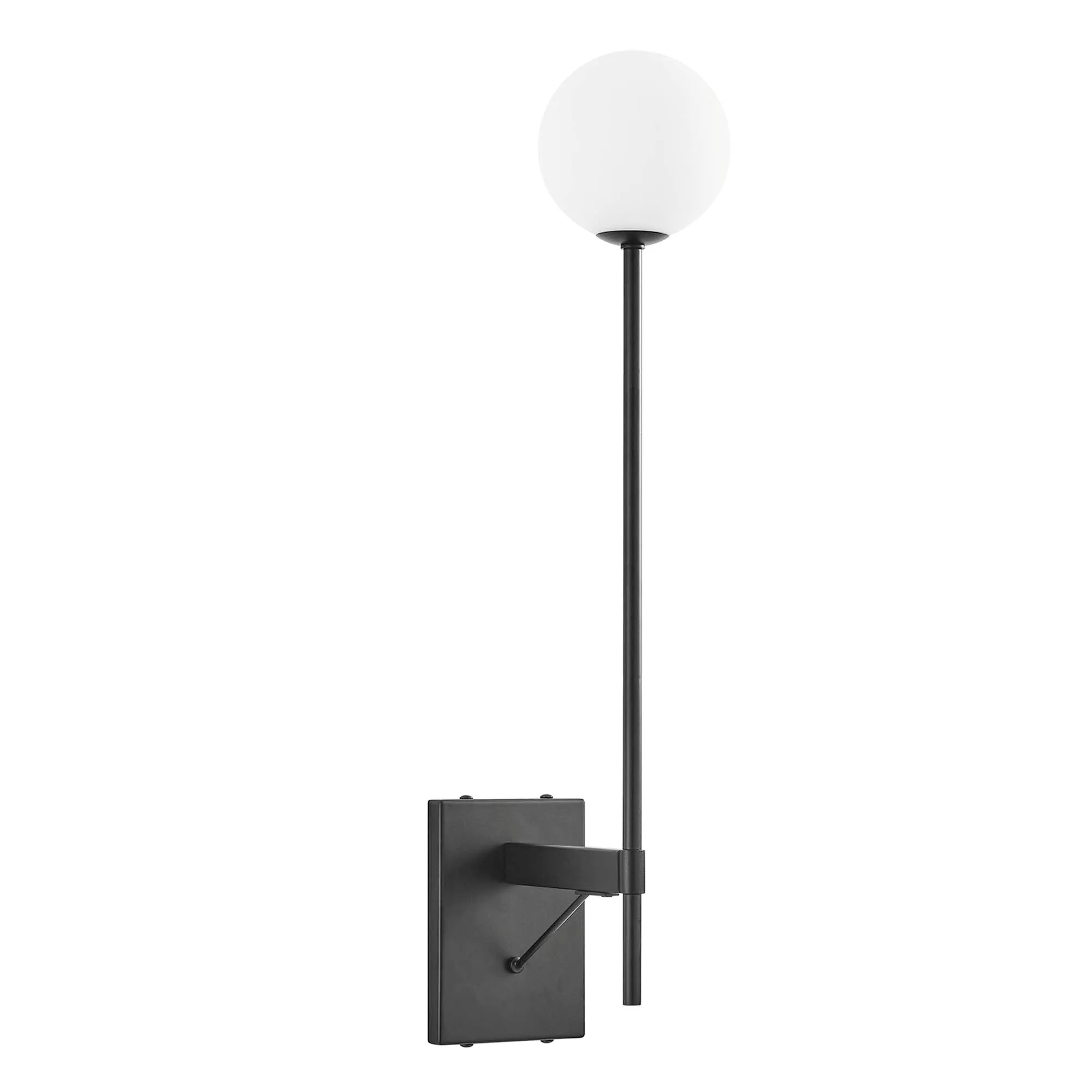 Riva White Globe Wall Sconce by Modway