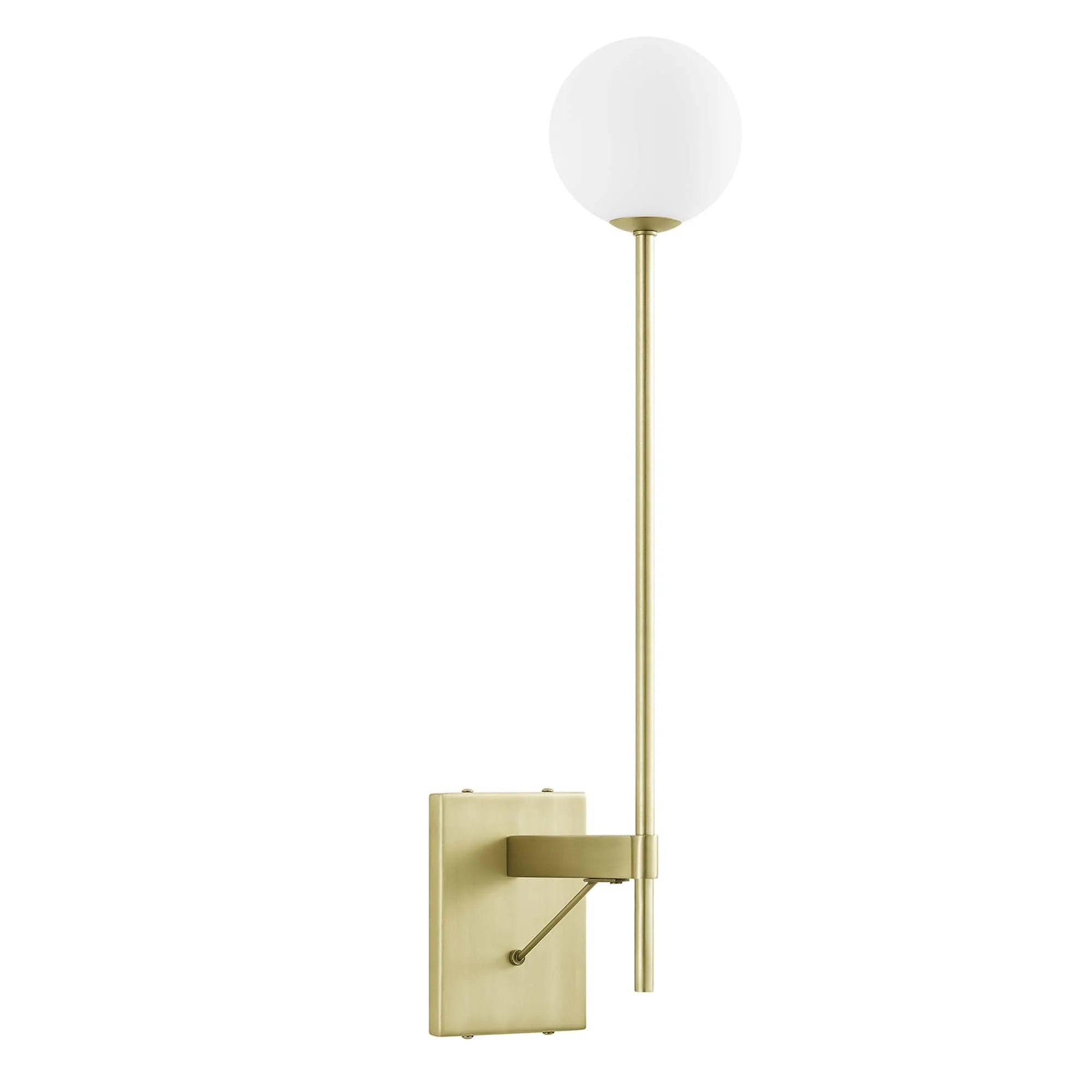 Riva White Globe Wall Sconce by Modway