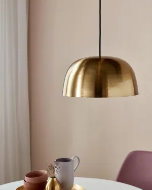 Scandinavian Brass Dome Pendant