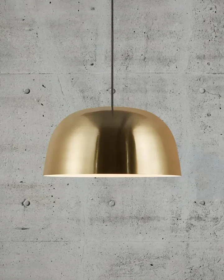 Scandinavian Brass Dome Pendant
