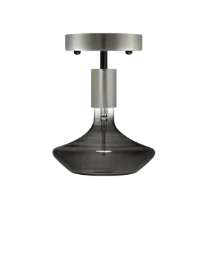 Semi Flush Mount: Nickel and Smoke
