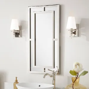 Signature Hardware 21945 NL Rectangle Stainless Steel Wall Mirror - 18" x 36" - Nickel