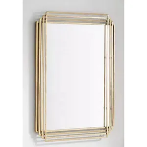 Signature Hardware 23270-GL Sethfield 29" W x 39-3/4" H Geometrics Rectangular Framed Bathroom Wall Mirror