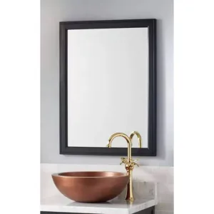 Signature Hardware FU2235-24M-1-DNB Robertson 24" W x 32-1/8" H Traditional Rectangular Wood Framed Bathroom Wall Mirror