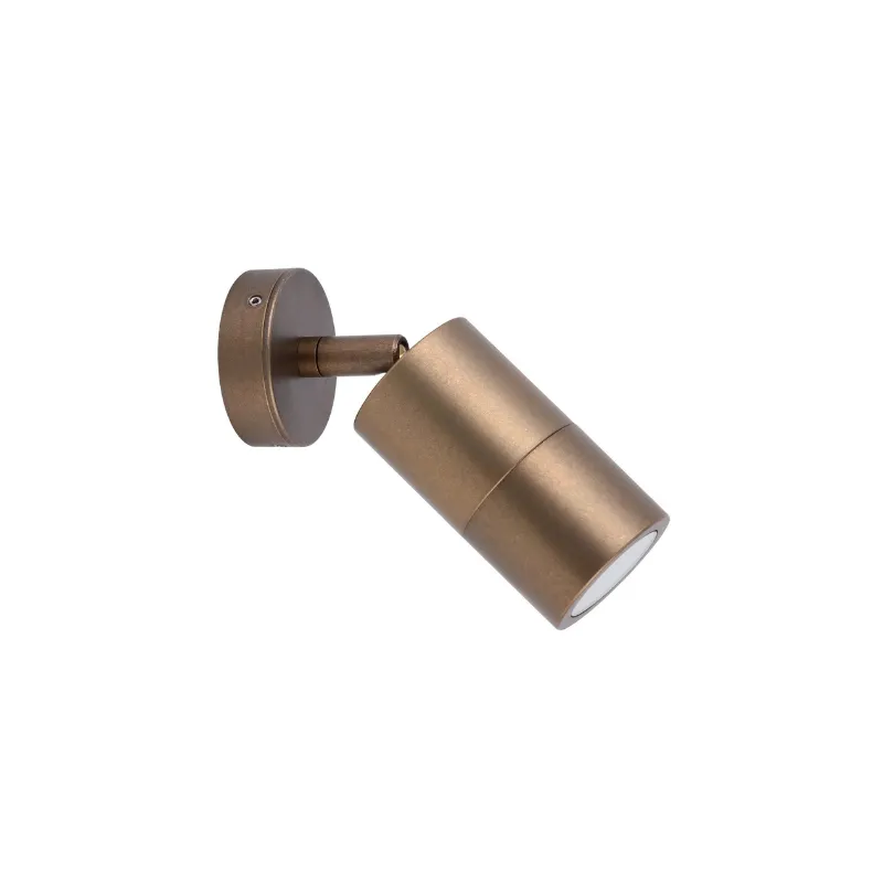 Single Adjustable Spot Light | Aged Brass
