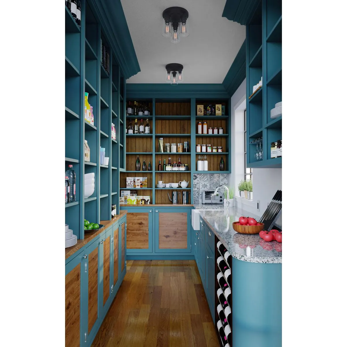 Stockbrace Collection Three-Light Clear Glass Flush Mount Ceiling Light