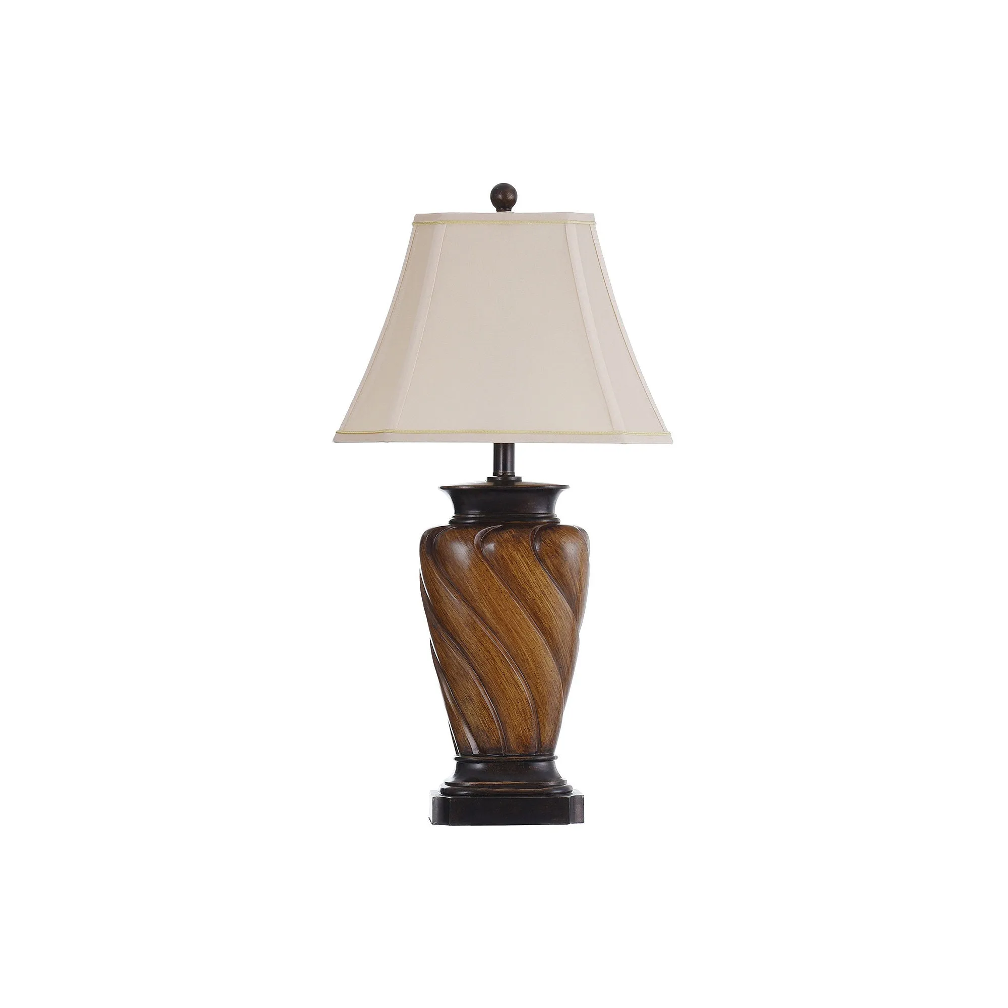 Stylecraft 15 W Toffee Wood Polyresin Table Lamp - TOFFEE WOOD ONE SIZE