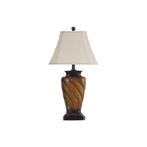 Stylecraft 15 W Toffee Wood Polyresin Table Lamp - TOFFEE WOOD ONE SIZE
