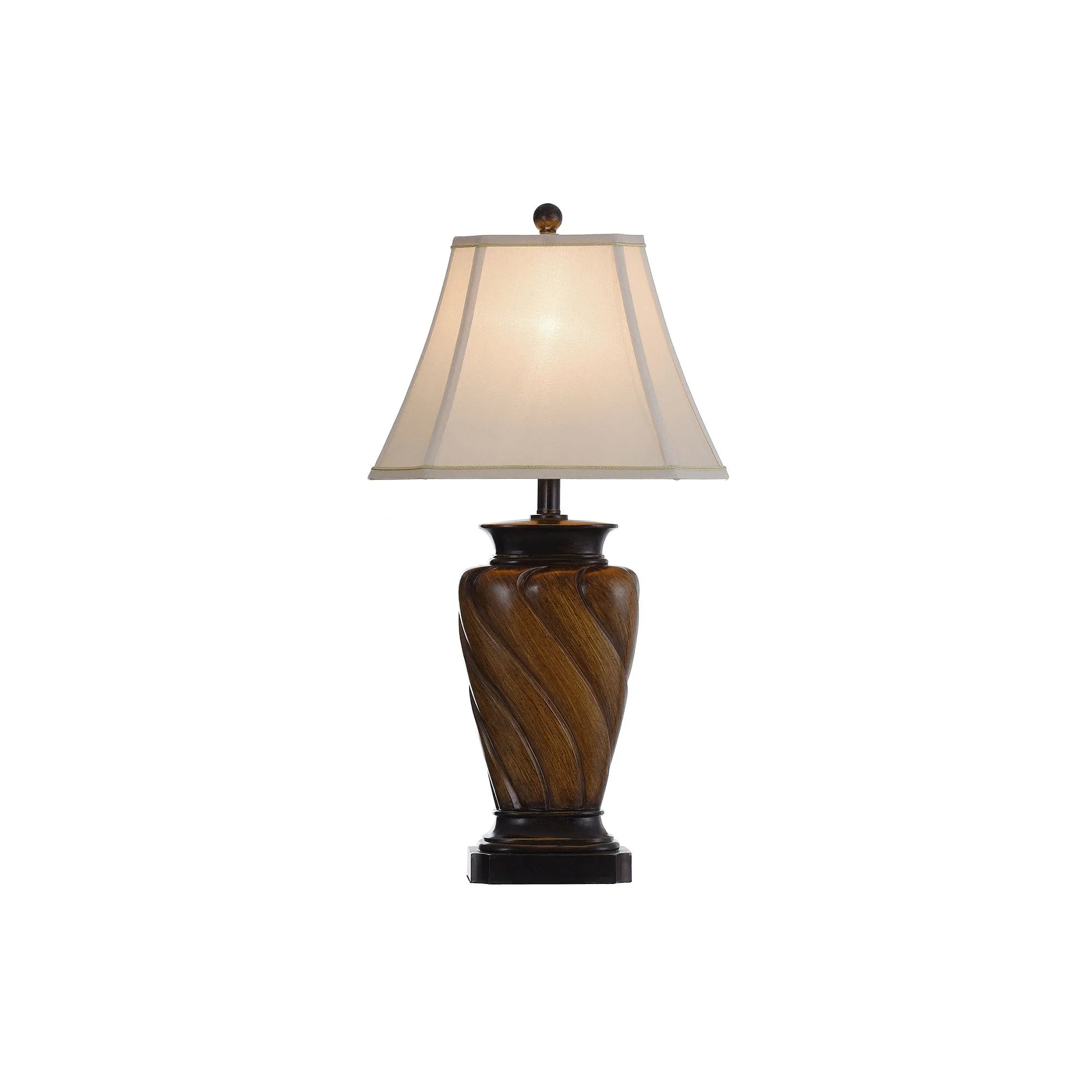 Stylecraft 15 W Toffee Wood Polyresin Table Lamp - TOFFEE WOOD ONE SIZE