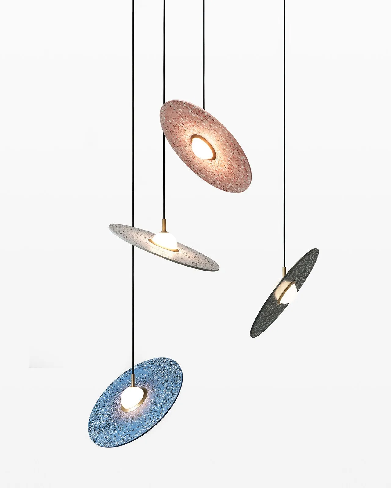 Terrazzo Saturn Disc Pendant | Bentu