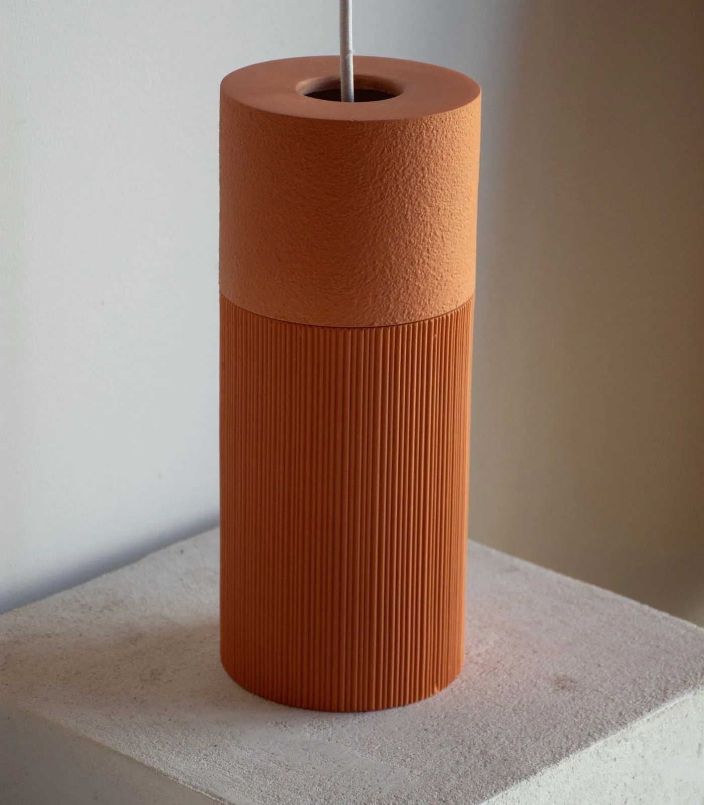 Textured Cylindrical Split Pendant Light | Terra