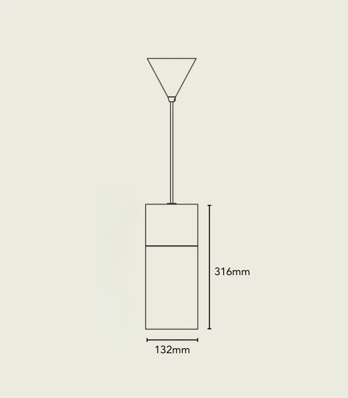 Textured Cylindrical Split Pendant Light | Terra
